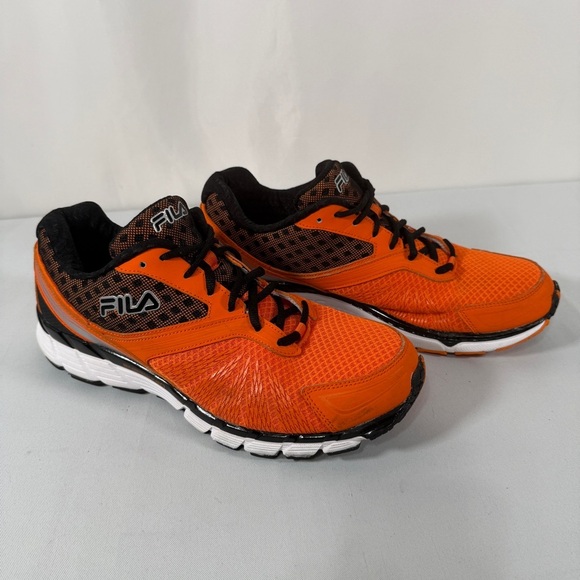 Fila, size 12, Orange and Black Men\'s Athletic Running Shoes main image 4